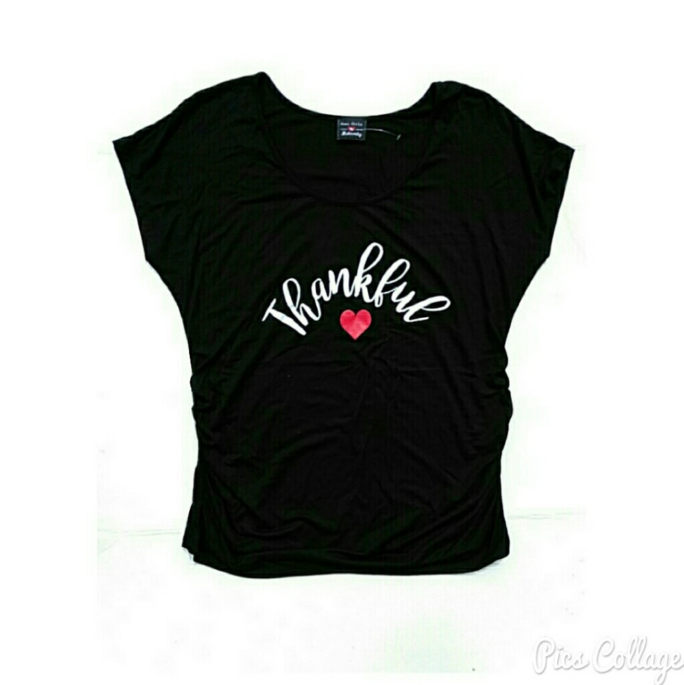 Four Girls "Thankful" Maternity Top - NWOT